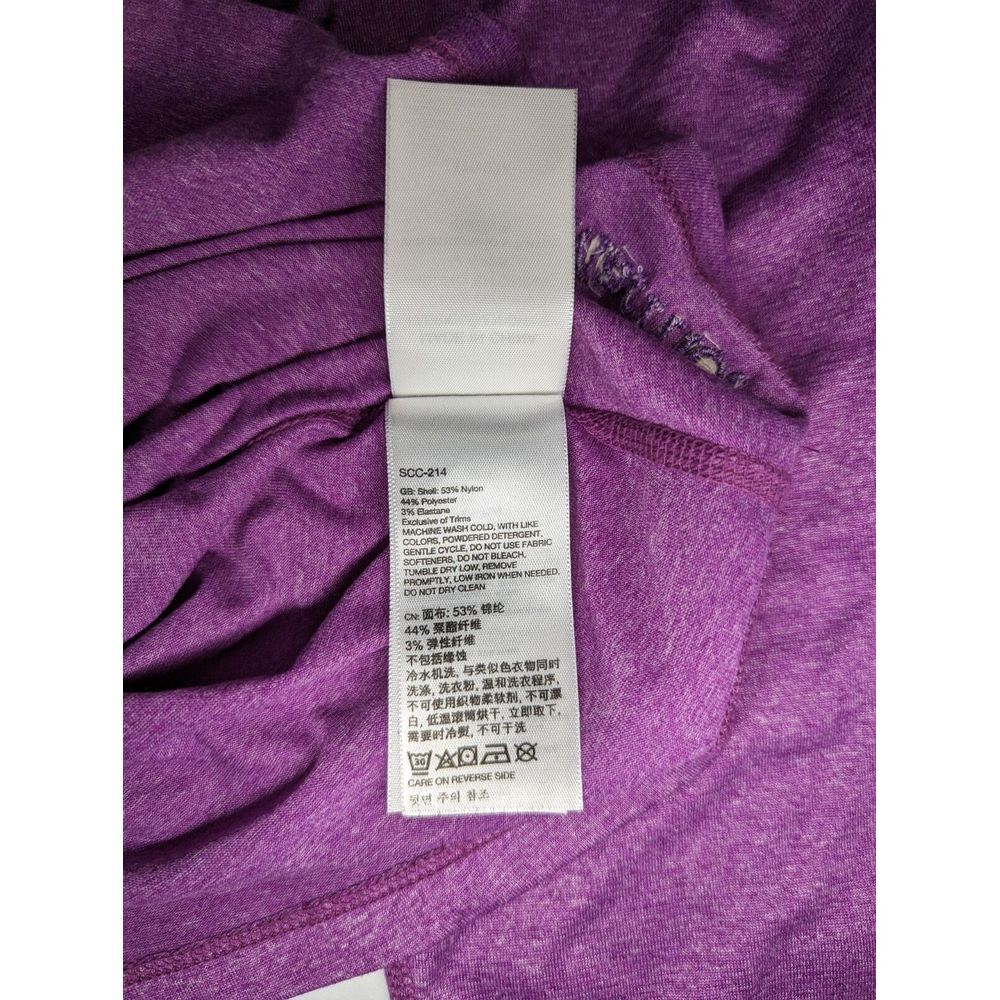 Marmot Womens Laura Hooded Button Shirt Large Purple Henley‎ Pullover Roll Tab - Picture 11 of 13